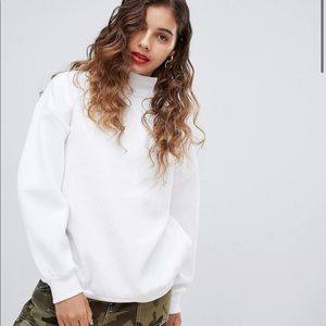 Bershka High Neck Oversized Sweatshirt